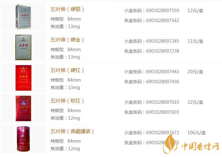 2020五葉神香煙多少錢 五葉神香煙價(jià)格和圖片大全