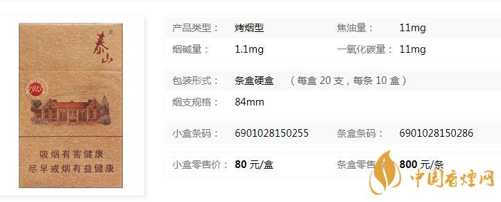 泰山1913香煙多少錢(qián)一盒？泰山1913各地價(jià)格表查詢2020