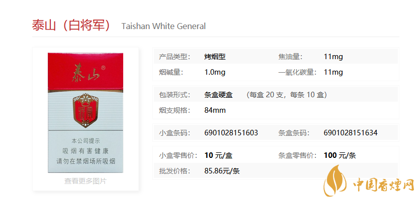 泰山白將軍好抽嗎 泰山白將軍香煙測評2021